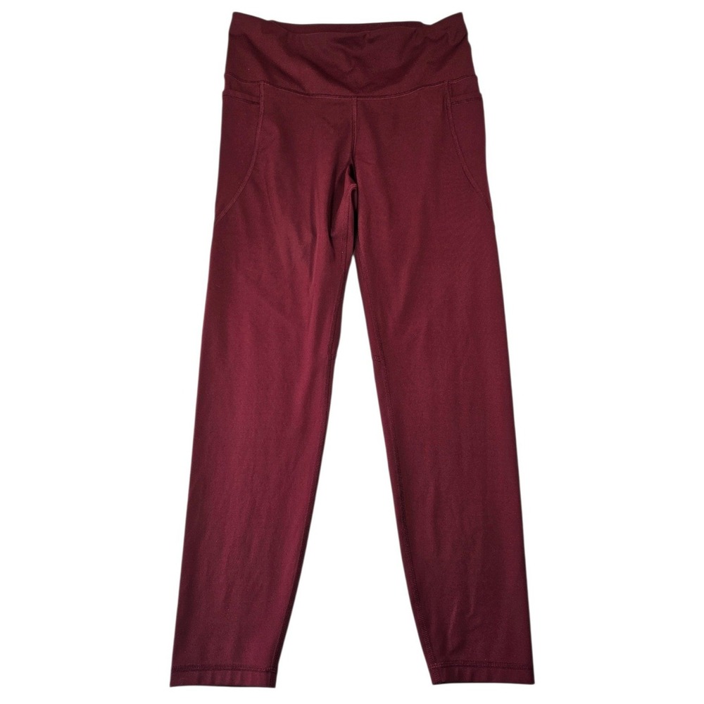 Old Navy Active Elevate Leggings Go-Dry Burgundy High Rise Pocket Womens large